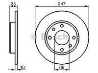 Disc frana CITROËN ZX (N2) (1991 - 1997) Bosch 0 986 479 C54