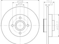 Disc frana CITROEN BERLINGO (B9) (2008 - 2016) TEXTAR 92168703 piesa NOUA