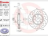 Disc frana CITROEN BERLINGO B9 BREMBO 09.9619.1X