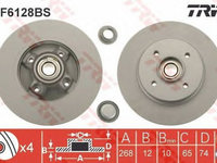 Disc frana CITROEN BERLINGO caroserie B9 TRW DF6128BS PieseDeTop