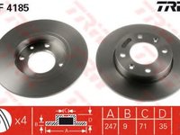 Disc frana CITROEN BERLINGO caroserie (M) (1996 - 2016) TRW DF4185 piesa NOUA