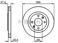 Disc frana CITROEN BERLINGO caroserie (M_) - OEM - BOSCH: 0986479B27|0 986 479 B27 - W02198090 - LIVRARE DIN STOC in 24 ore!!!