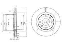 Disc frana CITROEN BERLINGO MF DELPHI BG2387