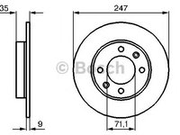 Disc frana CITROEN BERLINGO (MF) - OEM - BOSCH: 0986479B40|0 986 479 B40 - W02362712 - LIVRARE DIN STOC in 24 ore!!!