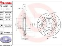 Disc frana CITROEN C-ELYSEE (2012 - 2016) BREMBO 09.8695.1X piesa NOUA