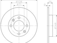 Disc frana CITROEN C2 ENTERPRISE (2009 - 2016) TEXTAR 92111703 piesa NOUA