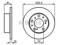 Disc frana CITROEN C25 bus 280 290 BOSCH 0986478067