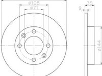 Disc frana CITROEN C3 I FC HELLA 8DD355108391