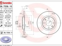 Disc frana CITROEN C3 II BREMBO 08723811