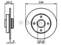 Disc frana CITROEN C3 Picasso BOSCH 0986479255