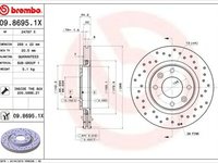 Disc frana CITROEN C3 Picasso BREMBO 09.8695.1X