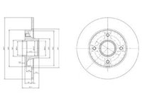 Disc frana CITROEN C3 Picasso DELPHI BG9022RS