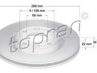 Disc frana CITROEN C3 Picasso TOPRAN 720247