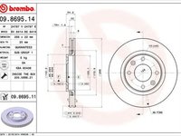 Disc frana CITROEN C4 CACTUS BREMBO 09869514