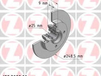 Disc frana CITROEN C4 Cupe (LA) (2004 - 2011) ZIMMERMANN 180.3022.00 piesa NOUA