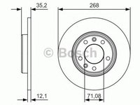 Disc frana CITROEN C4 Grand Picasso II BOSCH 0986479C24