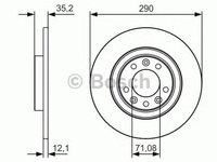 Disc frana CITROEN C4 Grand Picasso II BOSCH 0986479C25