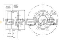 Disc frana CITROEN C4 Grand Picasso II BREMSI DBA063S