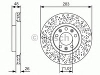 Disc frana CITROEN C4 Grand Picasso II - OEM - BOSCH: 0986479C35|0 986 479 C35 - W02123229 - LIVRARE DIN STOC in 24 ore!!!