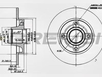 Disc frana CITROEN C4 I LC BREMSI DBB523S