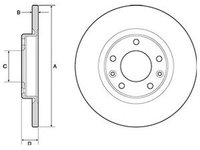 Disc frana CITROEN C4 Picasso II DELPHI BG4661C