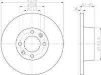 Disc frana CITROEN C5 II Break (RE_) - OEM - QUARO: QD9612 - Cod intern: W02606746 - LIVRARE DIN STOC in 24 ore!!!