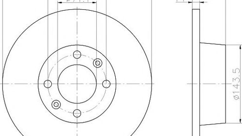 Disc frana CITROEN C5 II (RC_) - OEM - QUARO: