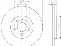 Disc frana CITROEN C8 EA EB TEXTAR 92118203