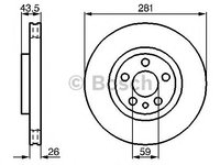 Disc frana CITROEN DISPATCH platou/sasiu (BU_, BV_, BW_, BX_) - OEM - BOSCH: 0986478812|0 986 478 812 - Cod intern: W02651777 - LIVRARE DIN STOC in 24 ore!!!