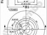 Disc frana Citroen DISPATCH (U6U), FIAT SCUDO Combinato (220P), PEUGEOT EXPERT (224) - BREMBO 09.8003.10