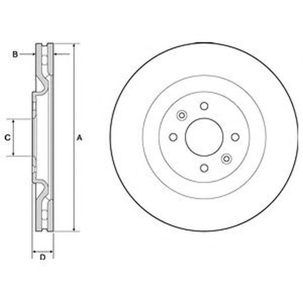 Disc frana CITROEN DS3 DELPHI BG4689C