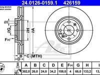 Disc frana CITROEN DS5 ATE 24012601591