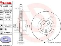 Disc frana CITROEN DS5 BREMBO 09A82921