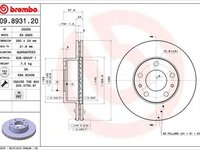 Disc frana CITROEN JUMPER bus BREMBO 09893120