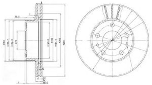 Disc frana CITROEN JUMPER caroserie DELPHI BG