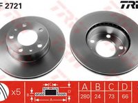 Disc frana CITROEN JUMPER caroserie TRW DF2721