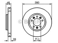 Disc frana CITROEN JUMPY caroserie BOSCH 0986479266