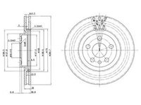 Disc frana CITROEN JUMPY caroserie BS BT BY BZ DELPHI BG2844