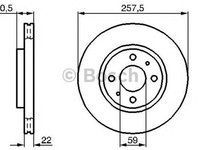 Disc frana CITROEN NEMO combi BOSCH 0986478639