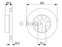 Disc frana CITROEN RELAY bus (244, Z_) - OEM - BOSCH: 0986479B96|0 986 479 B96 - W02123221 - LIVRARE DIN STOC in 24 ore!!!