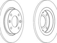 Disc frana CITROEN SAXO (S0, S1) (1996 - 2004) FERODO DDF059 piesa NOUA