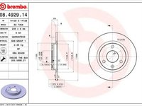 Disc frana CITROEN SAXO S0 S1 BREMBO 08492914