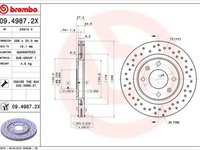 Disc frana CITROEN XANTIA Break X1 BREMBO 09.4987.2X