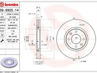 Disc frana CITROEN XANTIA Break X1 BREMBO 09692514