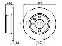 Disc frana Citroen XANTIA Estate (X1), Citroen XANTIA Estate (X2) - BOSCH 0 986 478 879