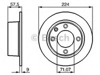 Disc frana Citroen XANTIA (X1), Citroen XANTIA Estate (X1), Citroen XANTIA (X2) - BOSCH 0 986 478 604