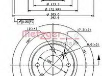 Disc frana Citroen XANTIA (X1), Citroen XANTIA Estate (X1), PEUGEOT 406 limuzina (8B) - METZGER 24649 E