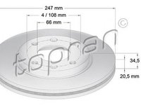 Disc frana CITROEN XSARA Break N2 TOPRAN 720240