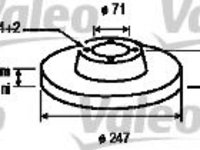 Disc frana CITROEN XSARA Estate (N2) (1997 - 2010) VALEO 186416 piesa NOUA