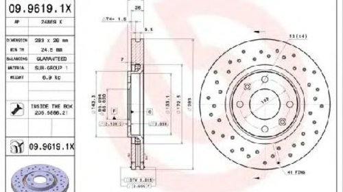 Disc frana CITROEN XSARA ( N1 ) 04/1997 - 04/